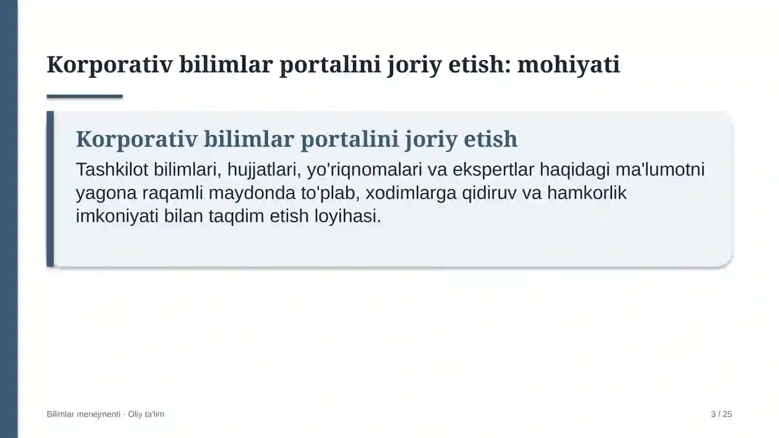 me'moriy yodgorliklarni ta'mirlashda korporativ bilimlar portalini joriy etish 2913 3