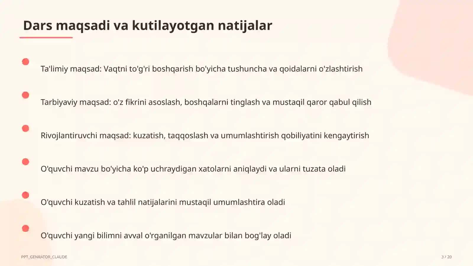 Vaqtni to'g'ri boshqarish 3