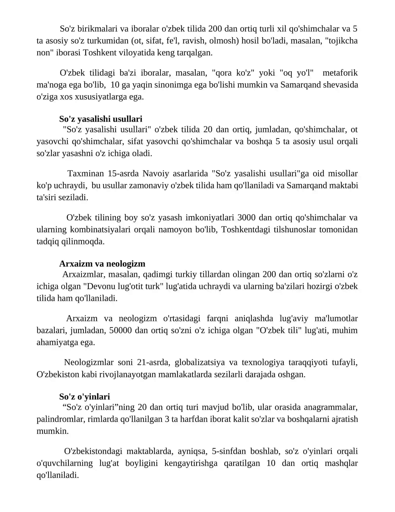 Oʻzga gaplar 3
