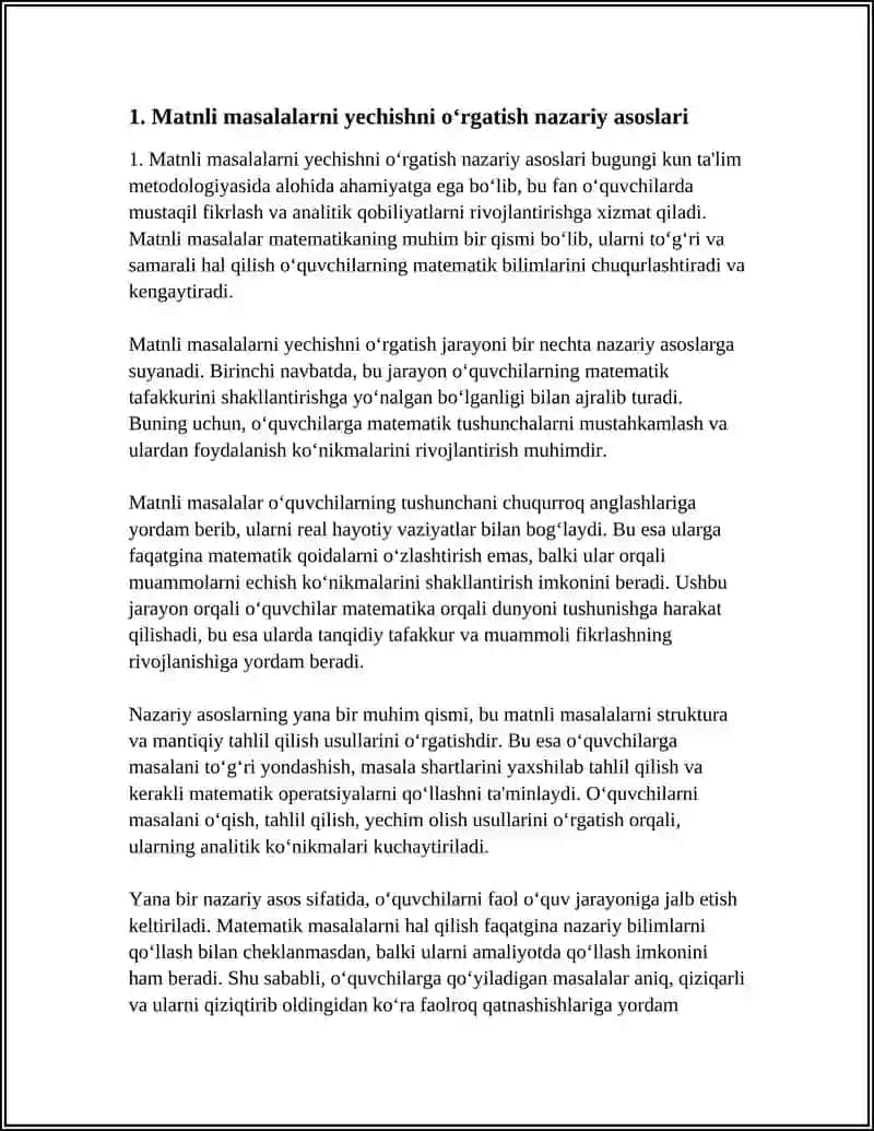 MATINLI MASALANI YECHISNI URGATISH METODIKASI 3