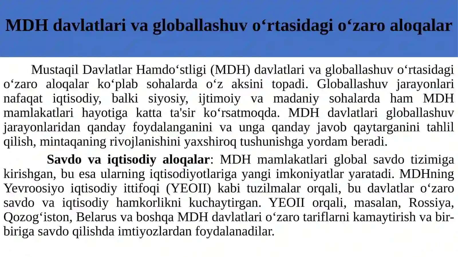 MDH davlatlari va globallashuv 3
