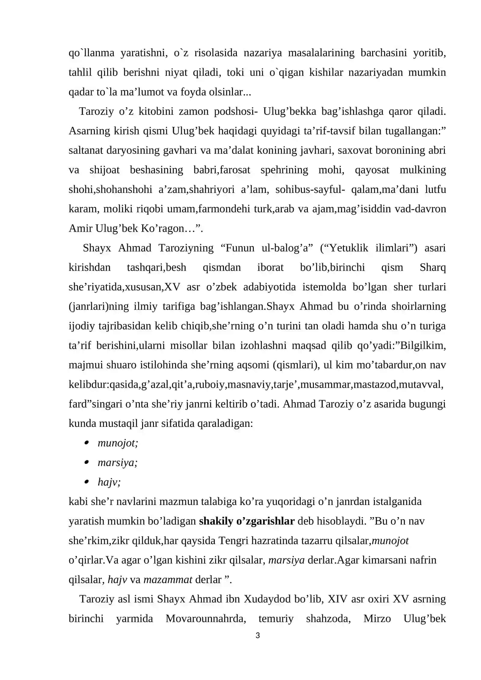 Ahmad Taroziy va janrshunoslik 3
