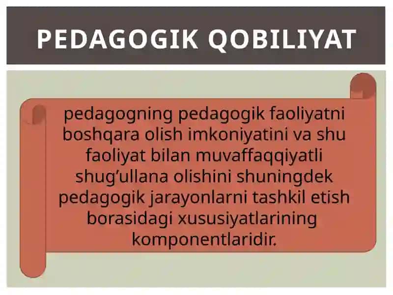 PEdagogik qobilyat pedagogik mahoratning asosi sifatida 3