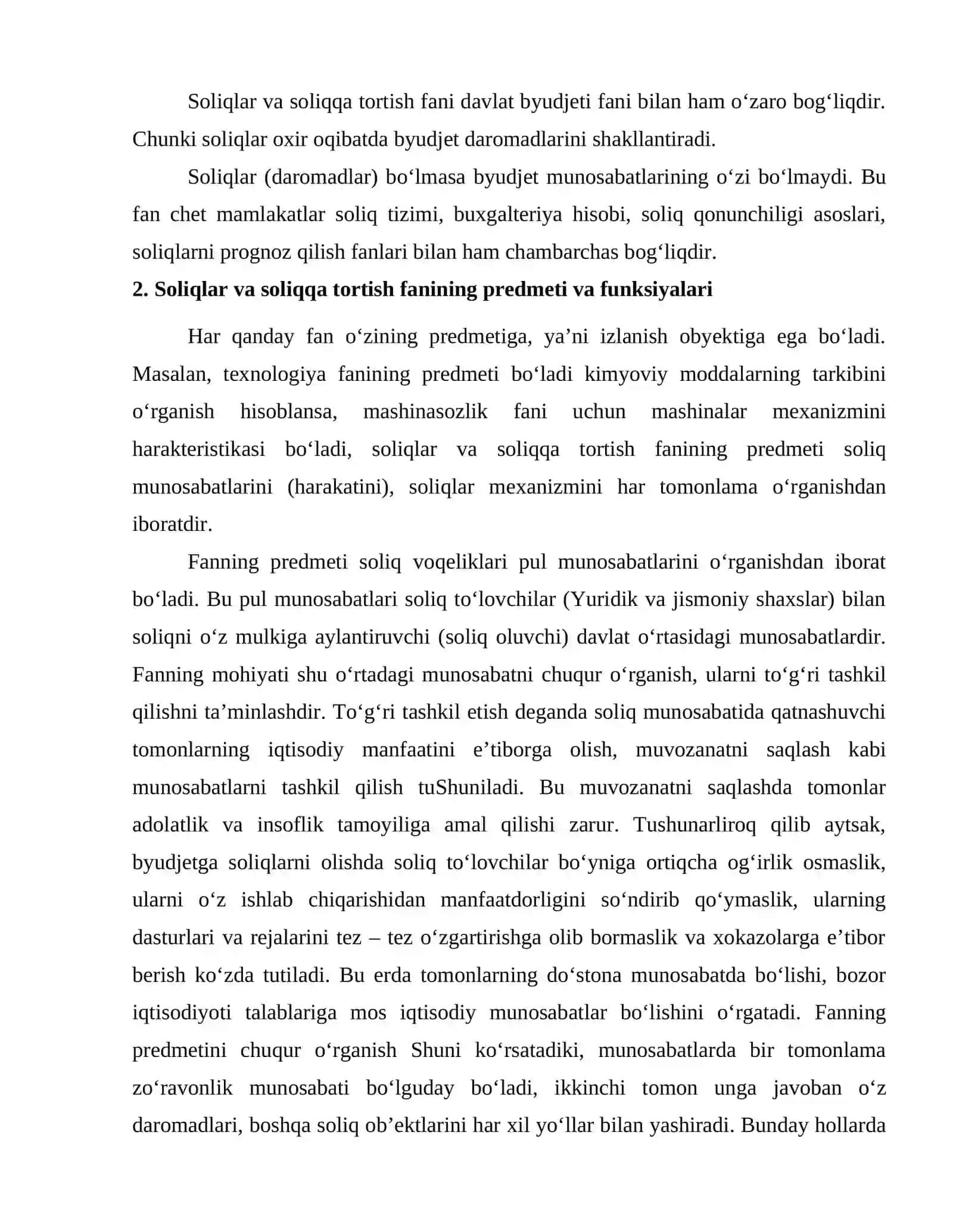 Soliqlar va soliqqa tortish fanining zaruriy xulosalari 3