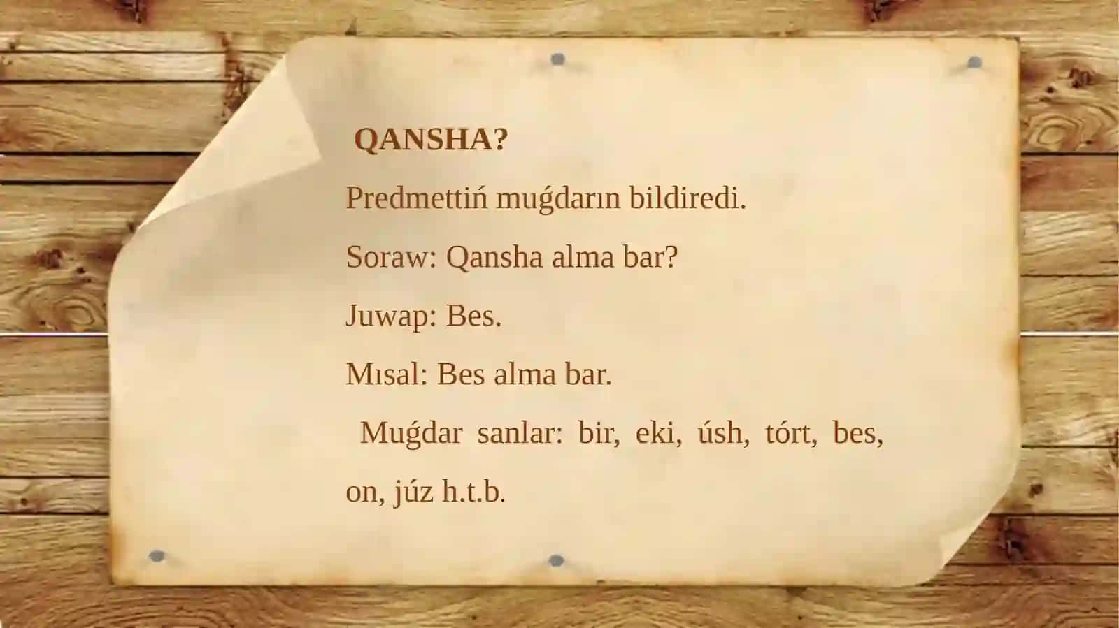 Sanlıq sóz shaqabı 3