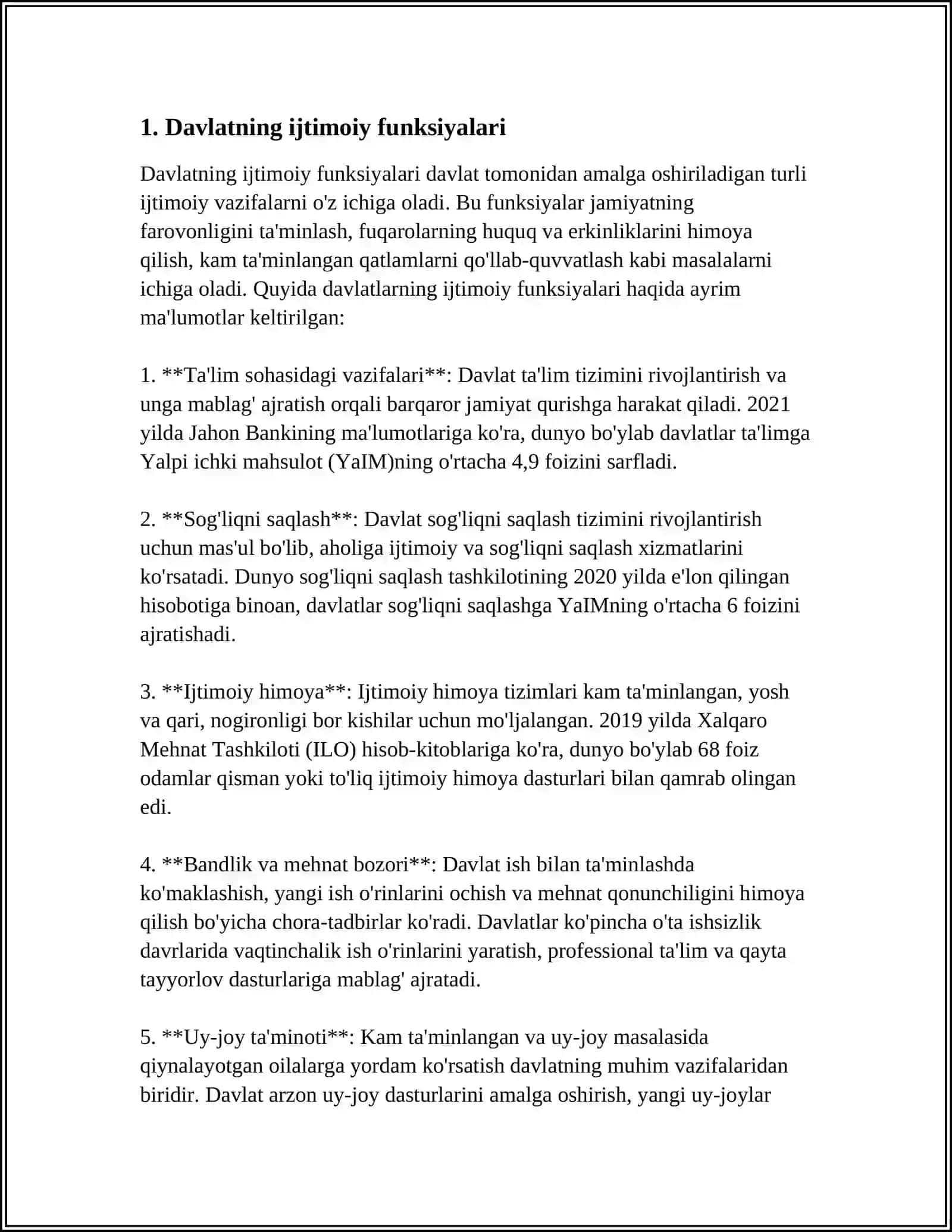DAVLATNING IJTIMOIY SIYOSATI 3
