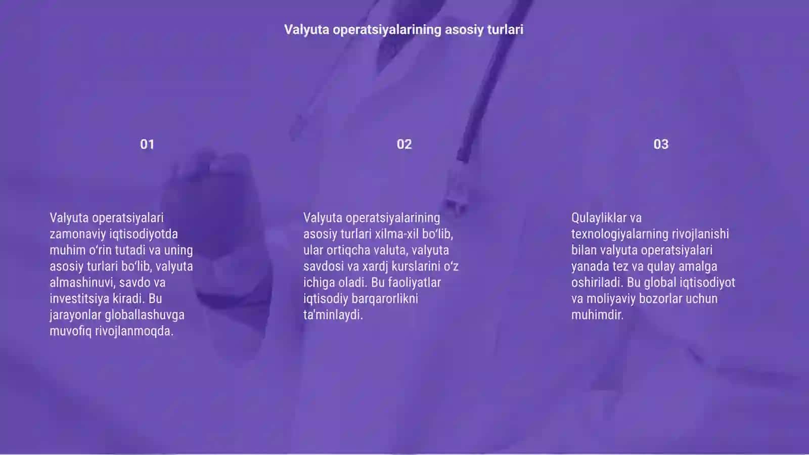 Valyuta operatsiyalarining zamonaviy holati 3