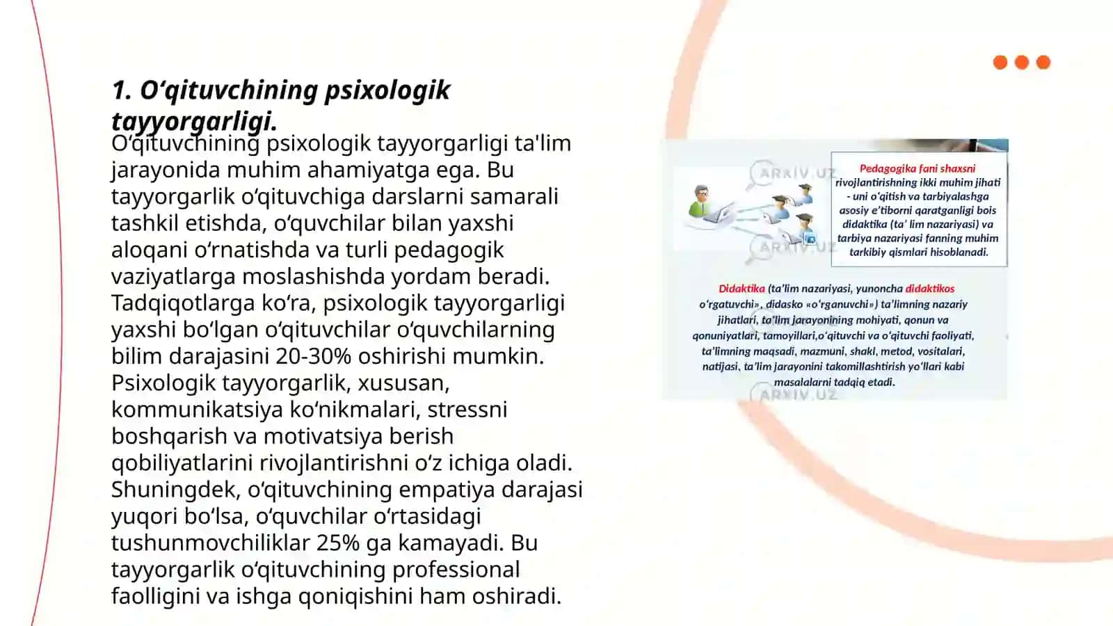 Uzoq muddatli davolanayotgan bolalarni psixologik-pedagogik qoʻllab- quvvatlashda oʻqituvchi shaxsi Chiniqulova Goʻzalbonu 3