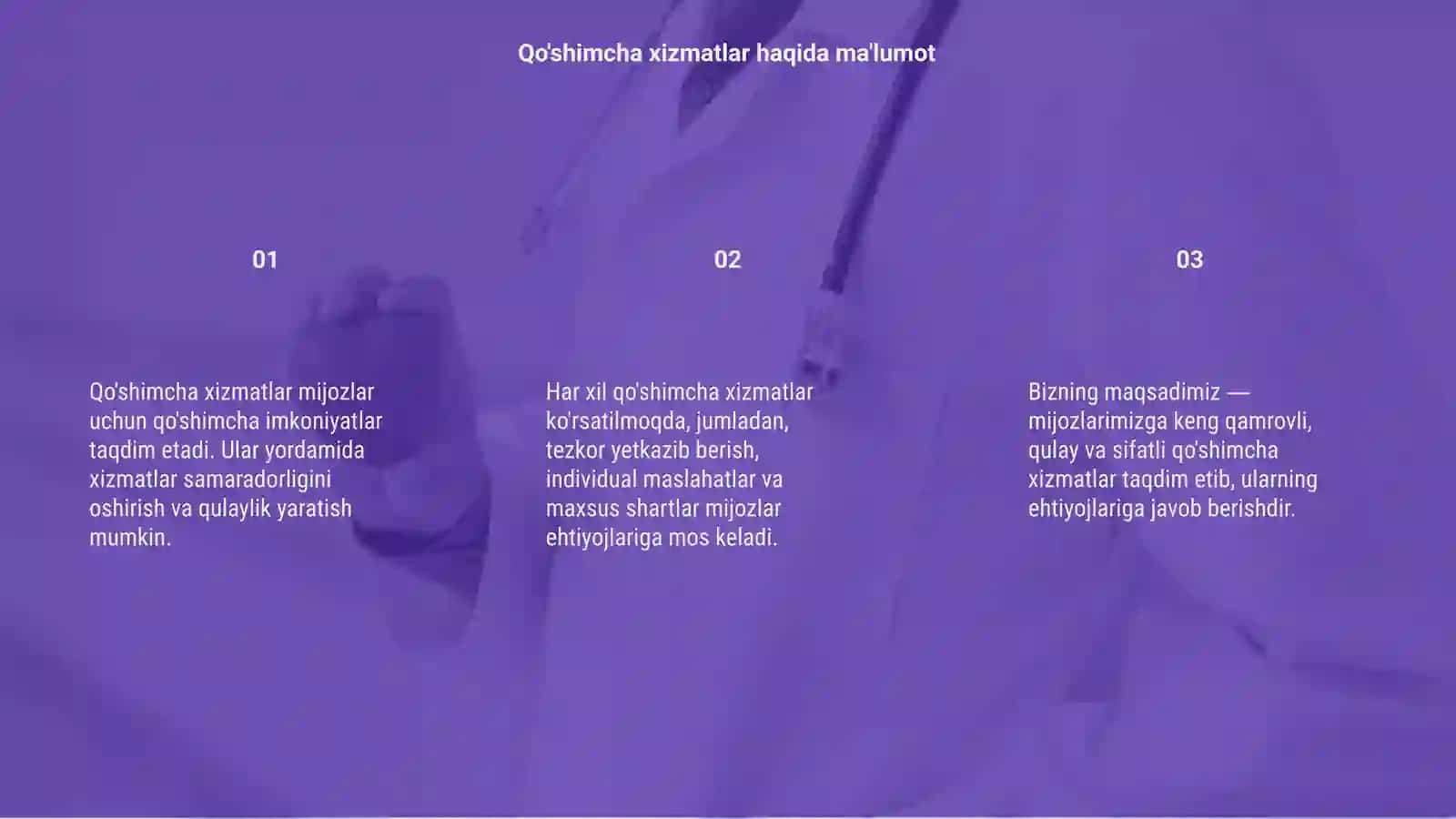Qo'shimcha xizmatlar 3