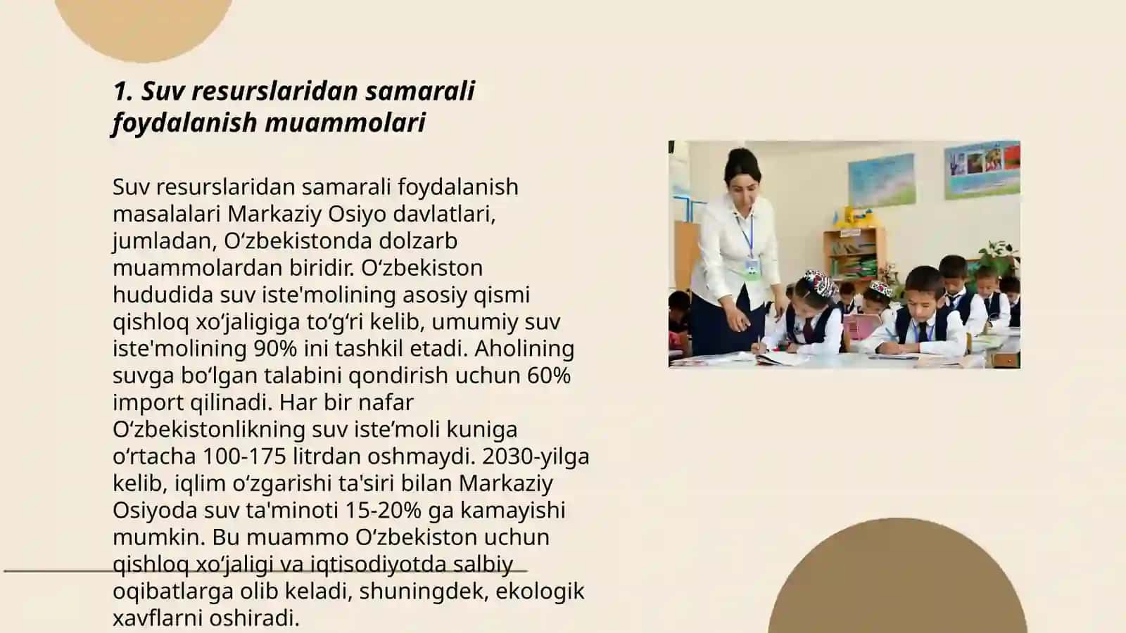 O'zbekiston yer resurslaridan foydalanish muammolarni 3
