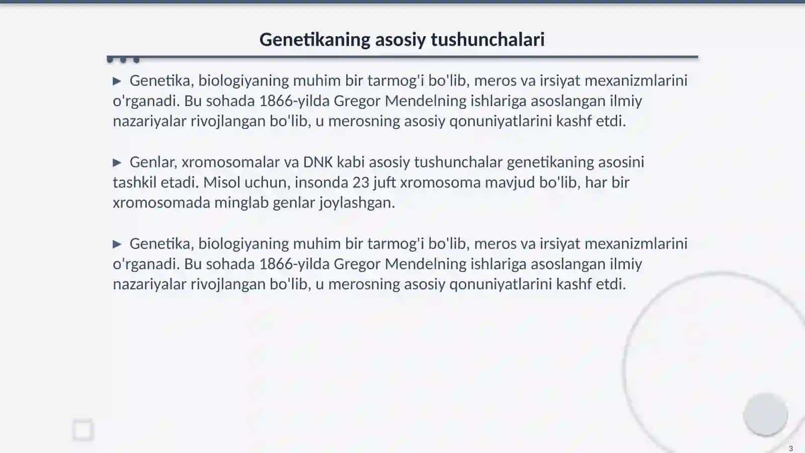 Ummumiy genetika 3