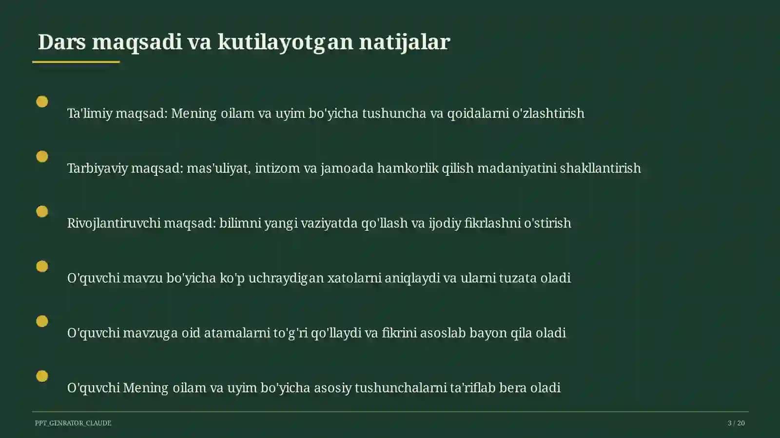 Mening oilam va uyim (1-sinf) 3