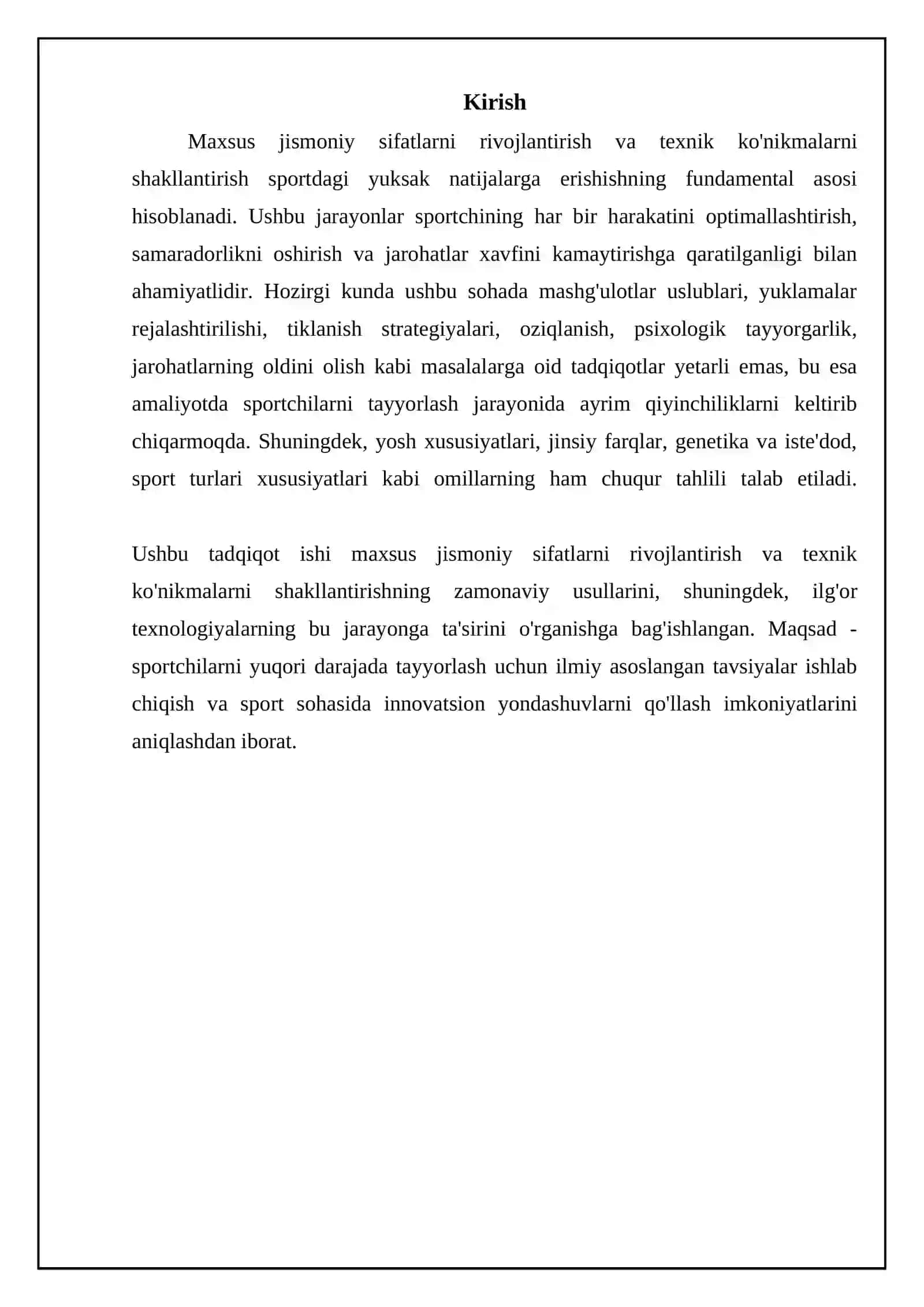 Maxsus jismoniy sifatlar va texnik ko'nikmalarni rivojlantirish asoslari 3
