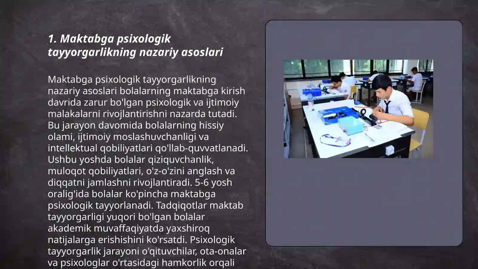 Maktabda pisixologik tayyorgarlik muammosi 3