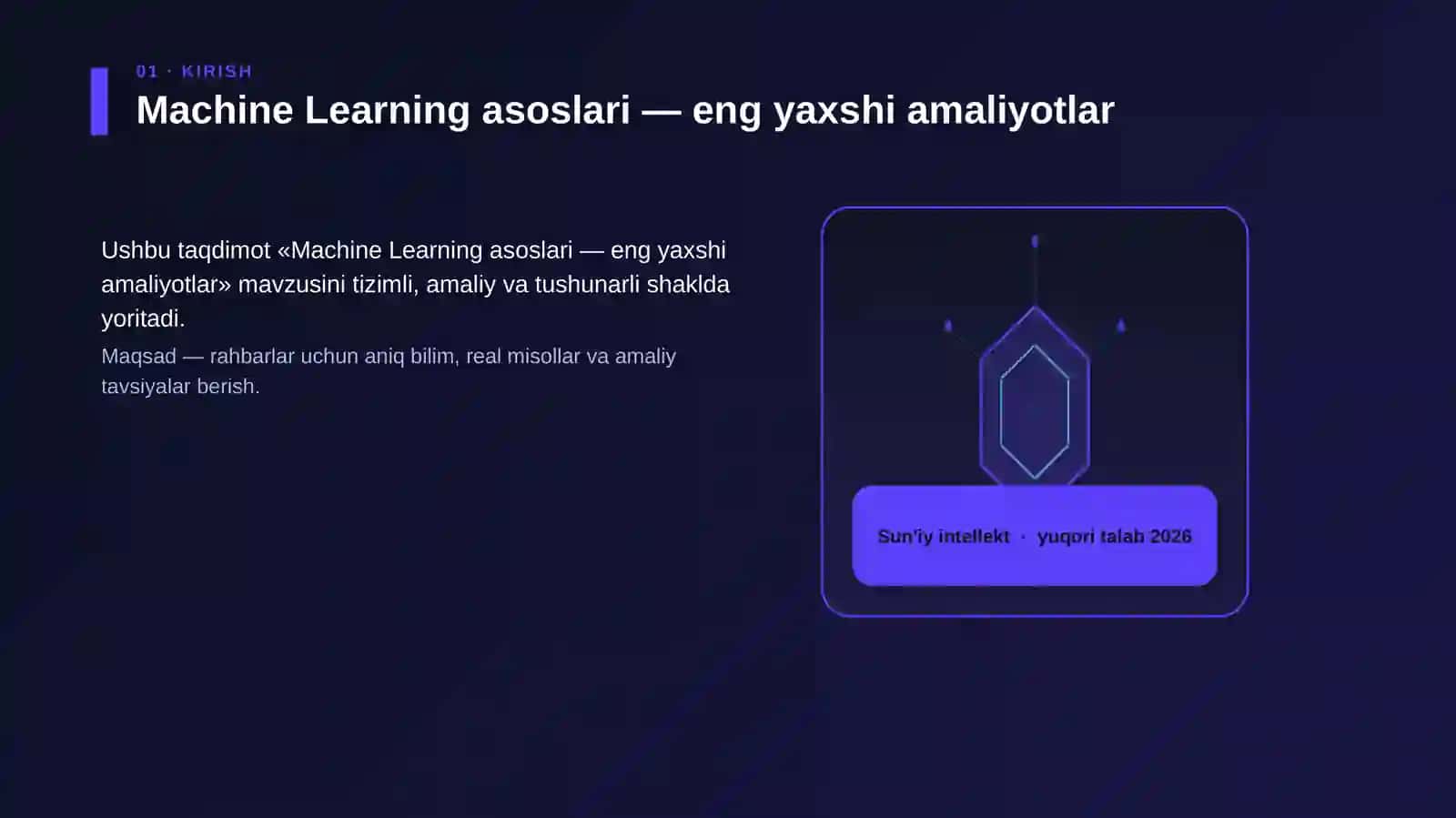 Machine Learning asoslari — eng yaxshi amaliyotlar 3