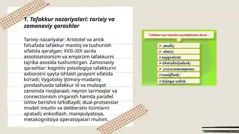 Tafakkur borasidagi psixologik nazariyalar 3