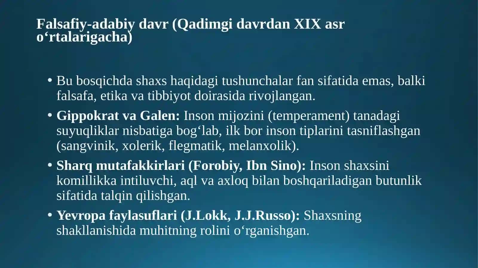 Shaxs psixologiyasi tarixi 3