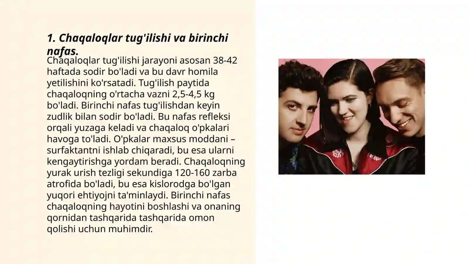 Chaqaloqlarning birinchi bor nafas olishi 3