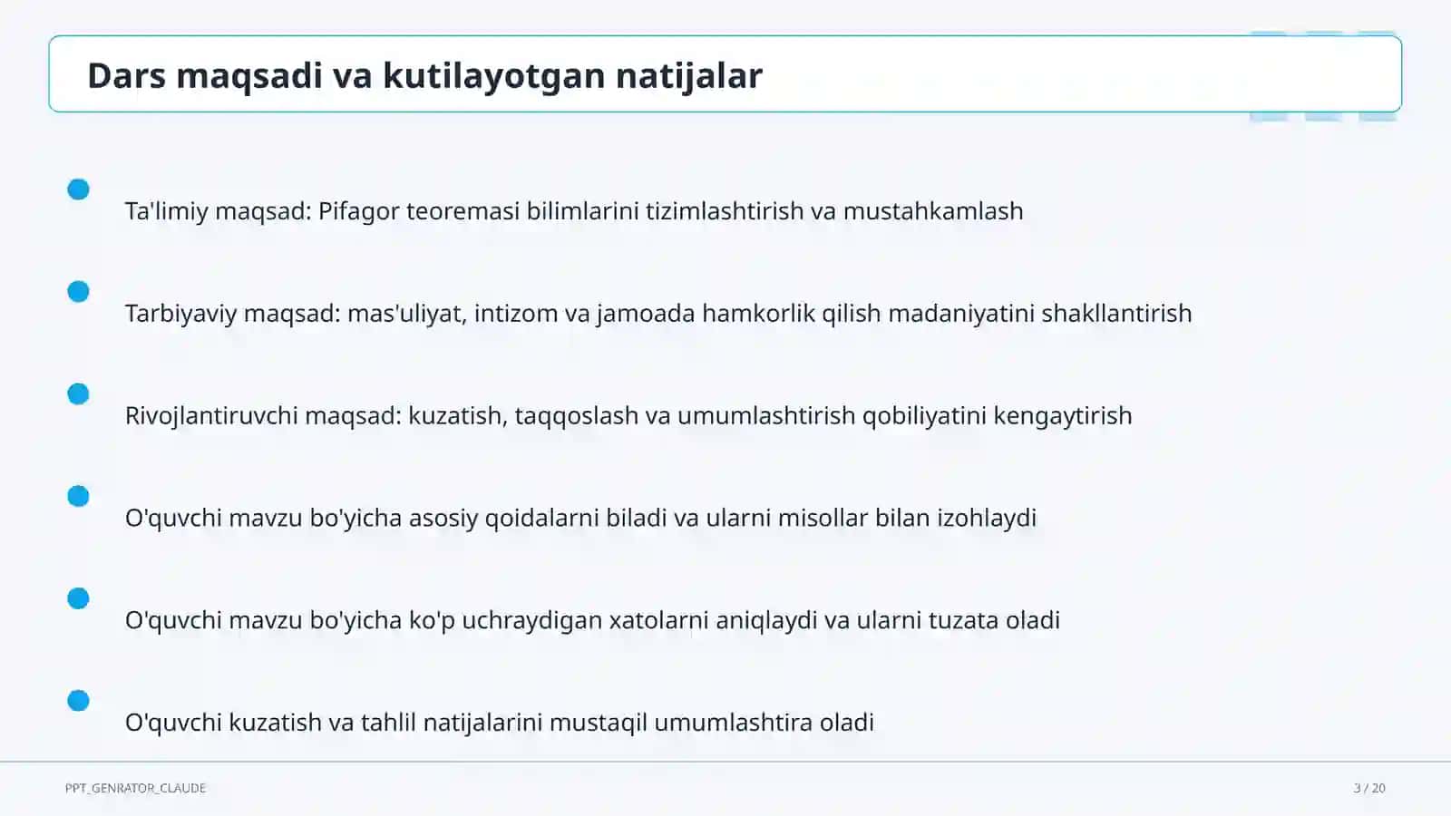 Pifagor teoremasi (8-sinf) 3