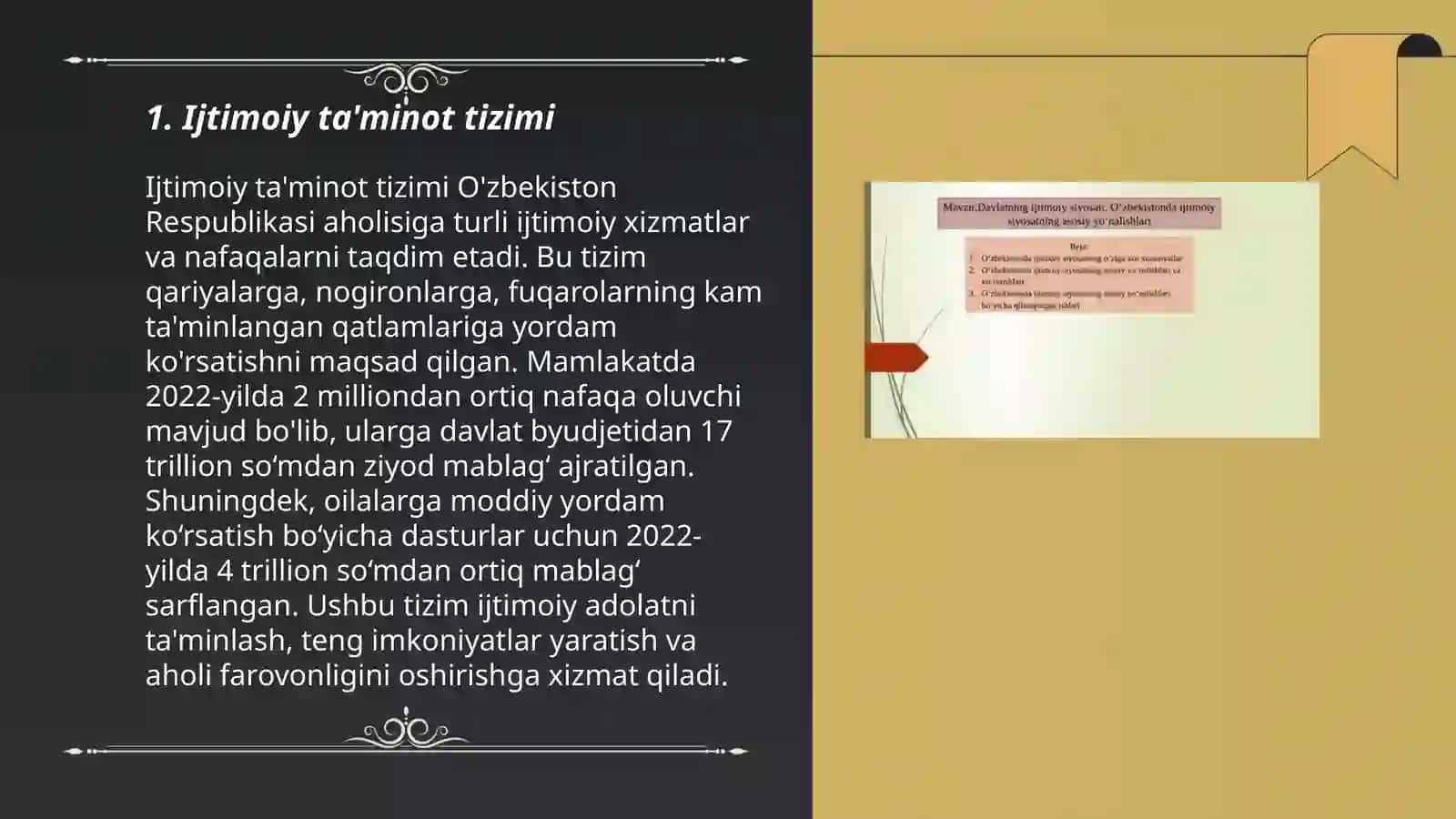 Ijtimoiy ta'minot tizimi 3