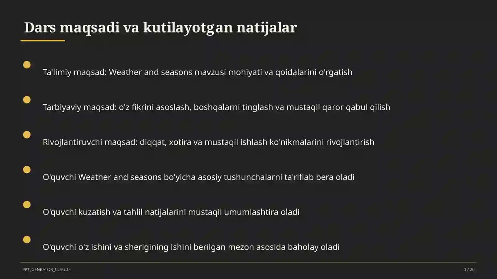 Weather and seasons (4-sinf) 3