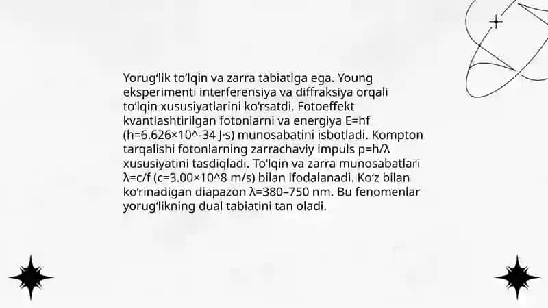 Yorug‘lik qonuniyatlarini o'rganish 3