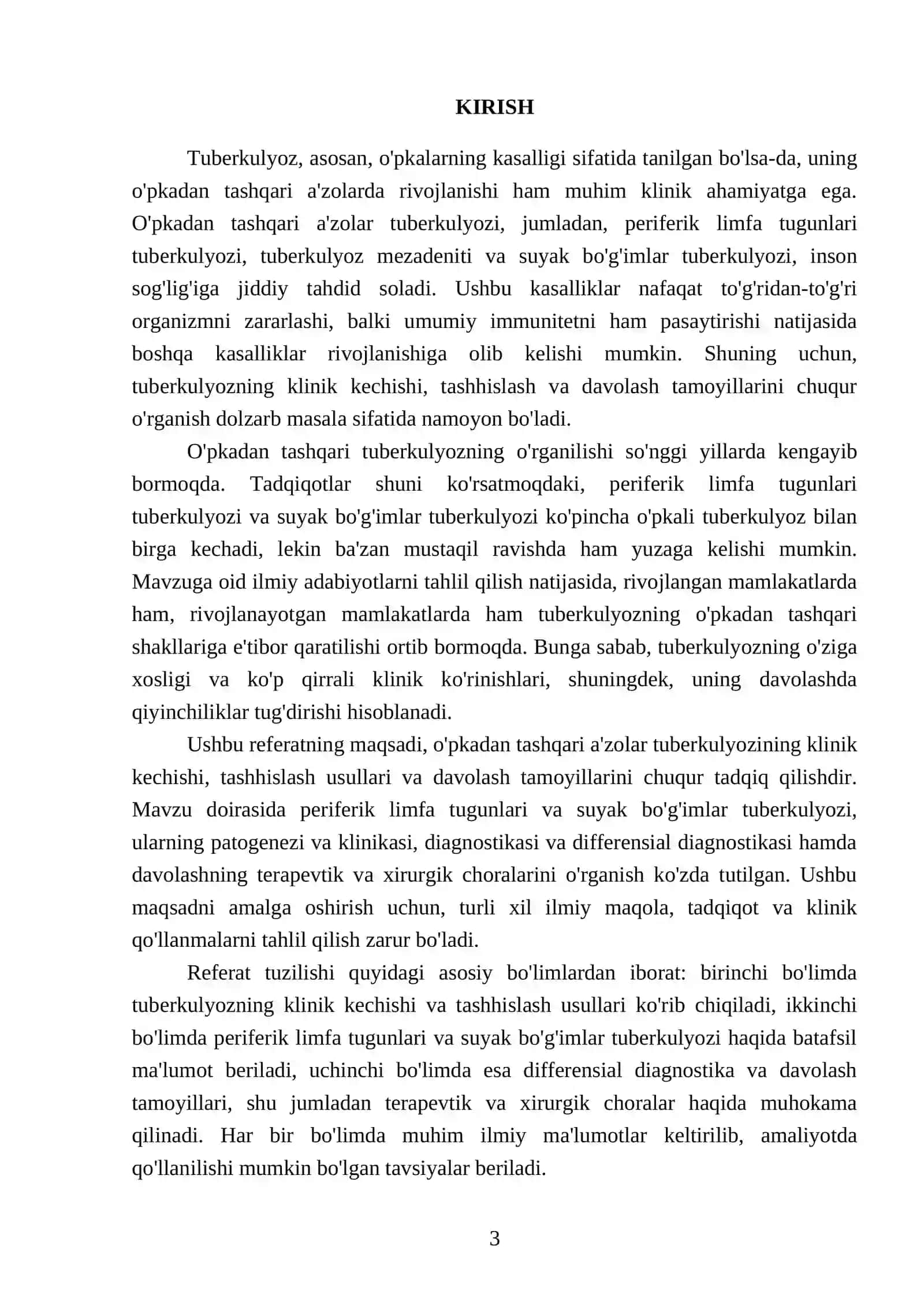 O'pkadan tashqari a'zolar tuberkulyozining klinik kechishi, tashhislash 3