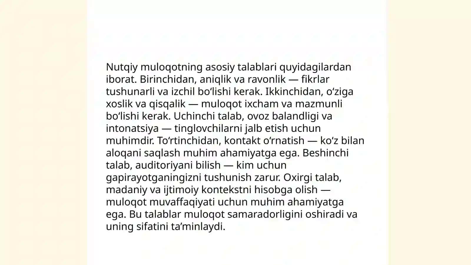 Nutqiy Muloqotning Asosiy Talablari 3