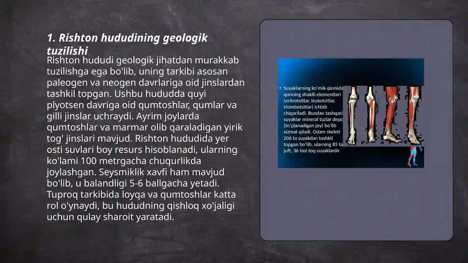Rishton hududining geologik tuzilishi va relef shakllariga tavsif berish 3