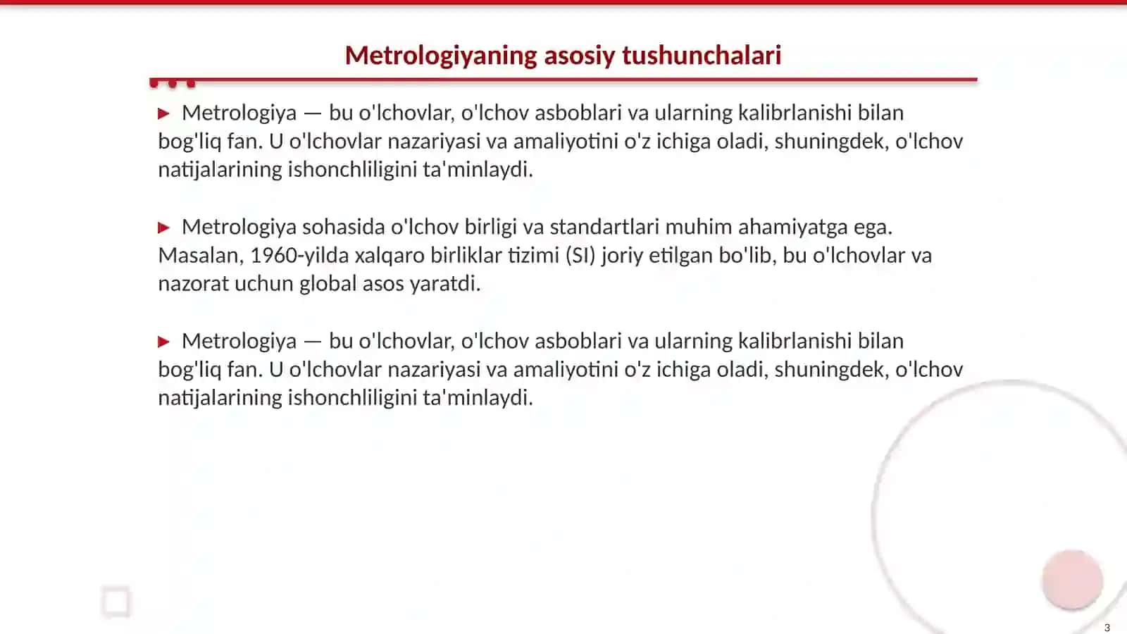 Metrologiya va metrologik taʼminot 3