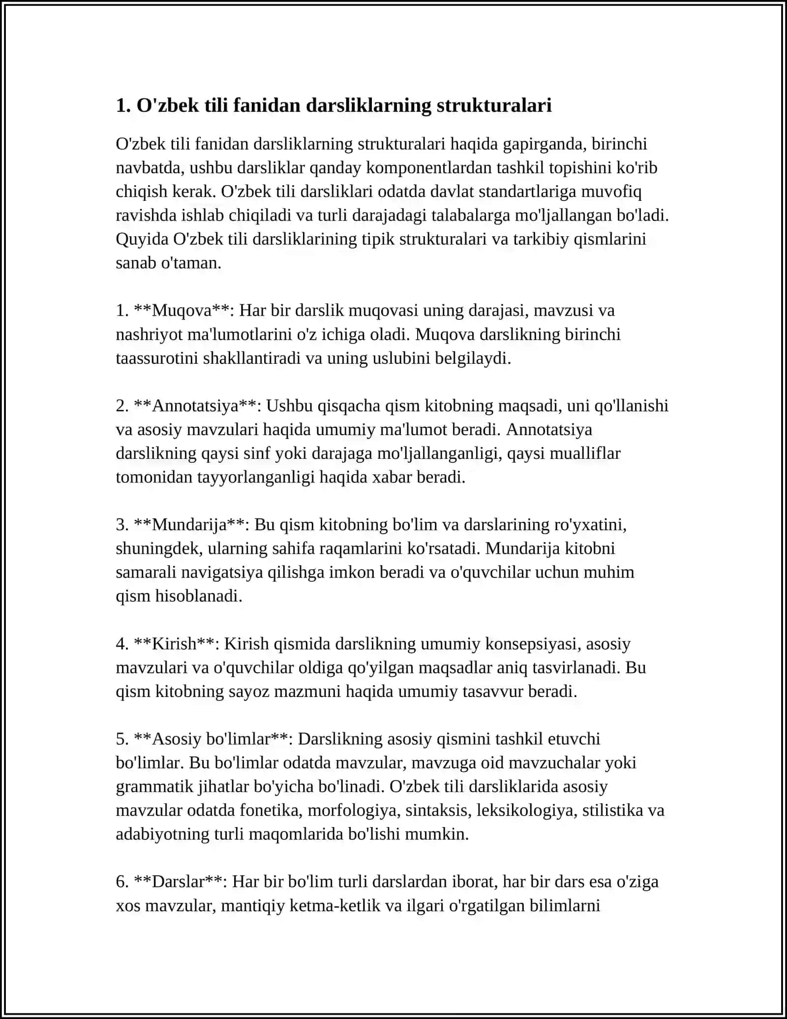 O'zbek Tili Fanidan "Darslik va O'quv Qollanmalar,ularning tuzilishi,xususiyatlari" Mavzusida 3