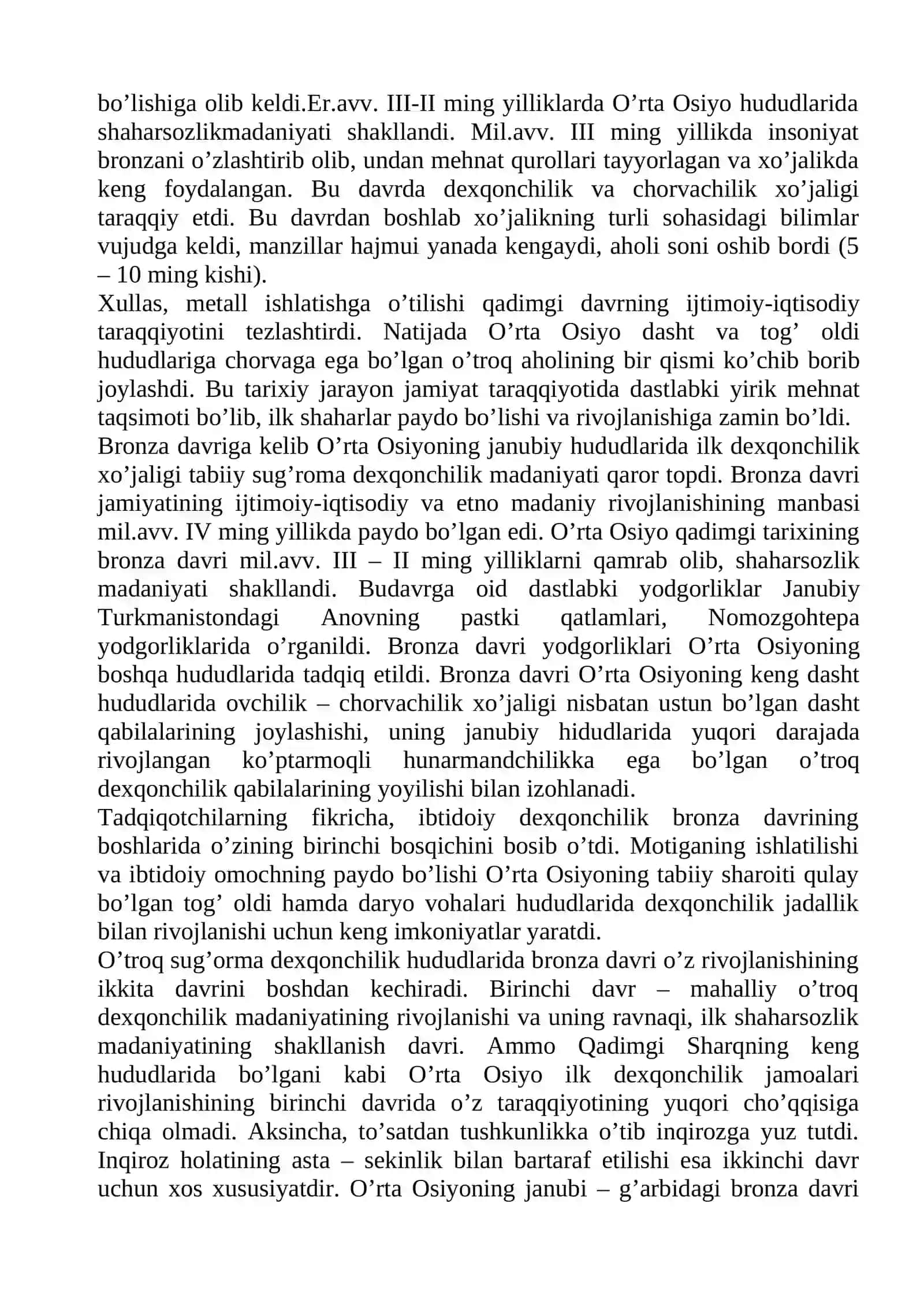 O’rta Osiyoda bronza davri madaniyatlari 3