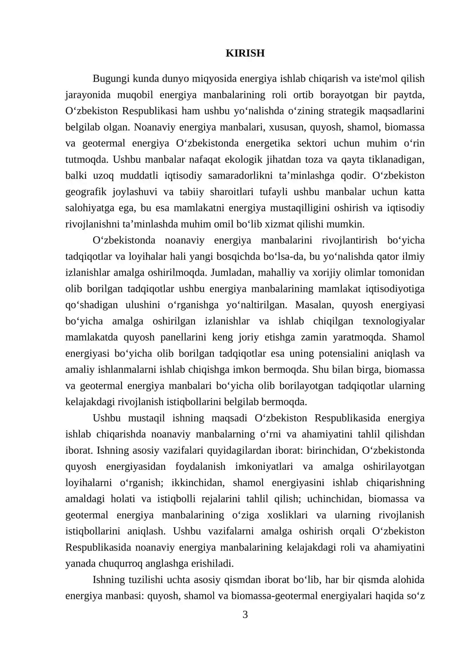 Oʻzbekiston Respublikasi energiya ishlab chiqarishni noanaviy manbalari 3