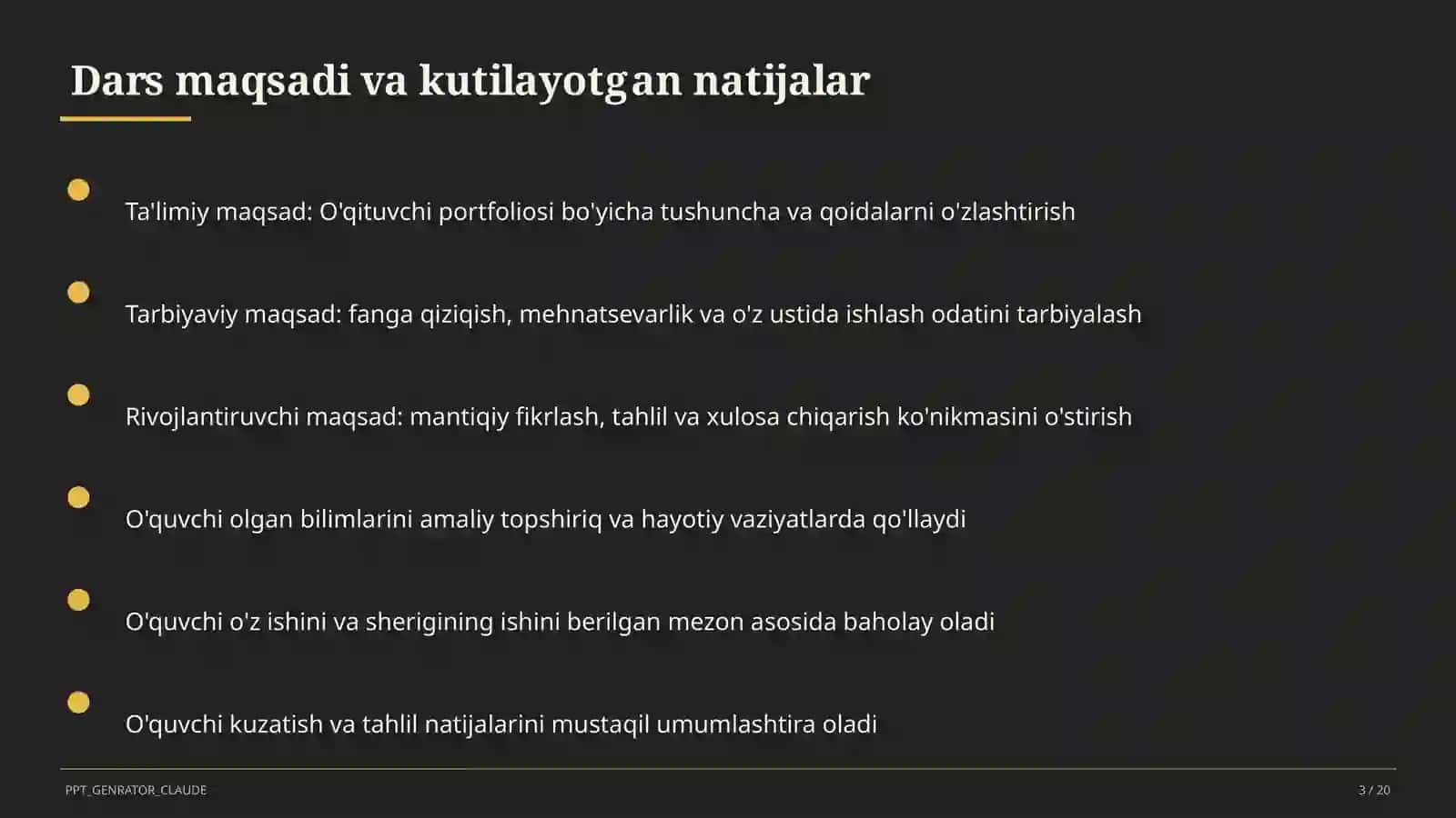 O'qituvchi portfoliosi 3
