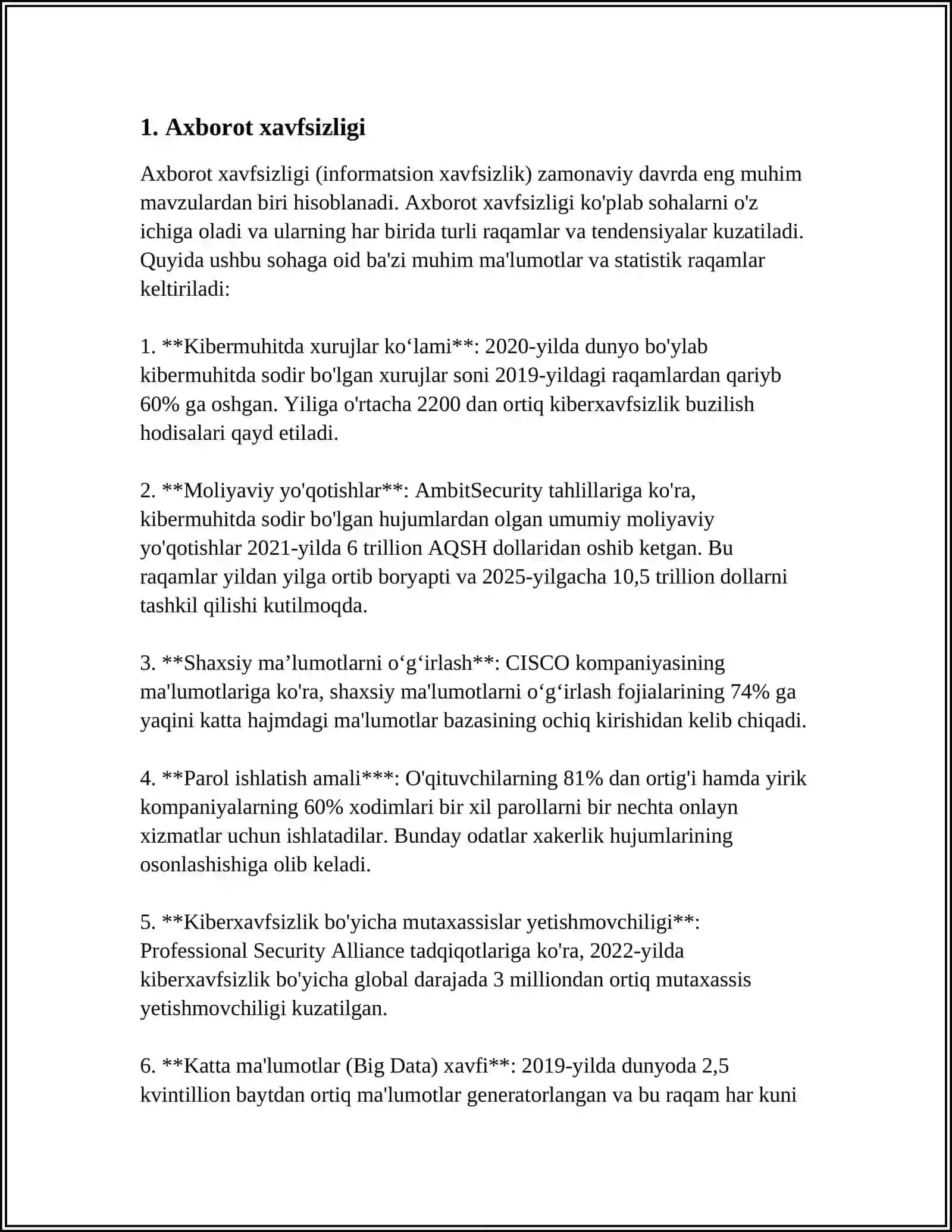 AXBOROT SOHALARINI HUQUQ BUZARLIKLAR 3