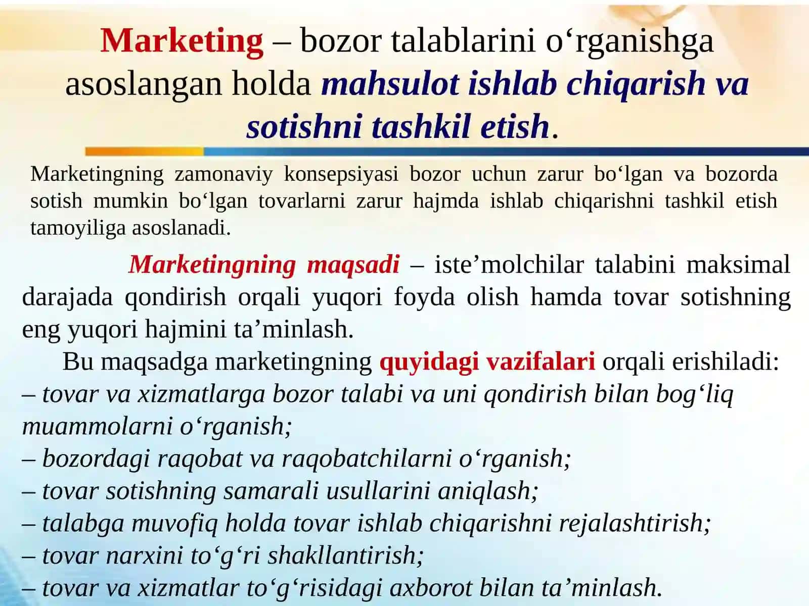 NATIJAVIYLIKKA YO’NALTIRILGAN MARKETING MENEJMENTI 3