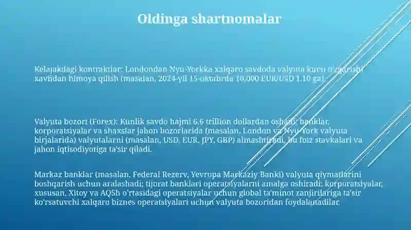 Xorijiy valyuta bozorlaridagi operatsiyalar 3