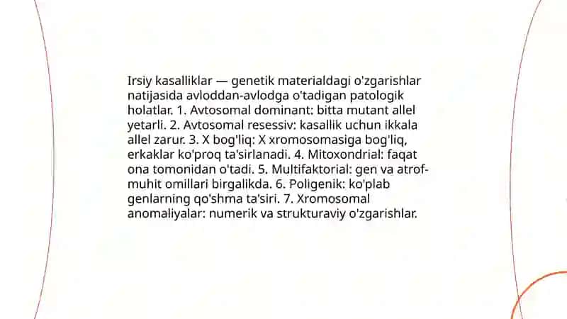 Irsiy kassaliklar 3