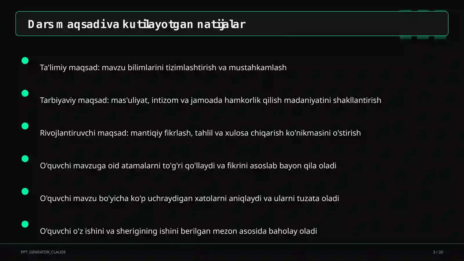 Tabiatni muhofaza qilish va barqaror rivojlanish (11-sinf) 3