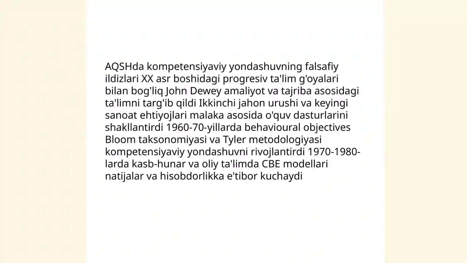AQSH DA kompitensiyaviy yondashuvning falsafiy asoslari va ularning global maqsadi vazifalari tashkiliy tizimi 3