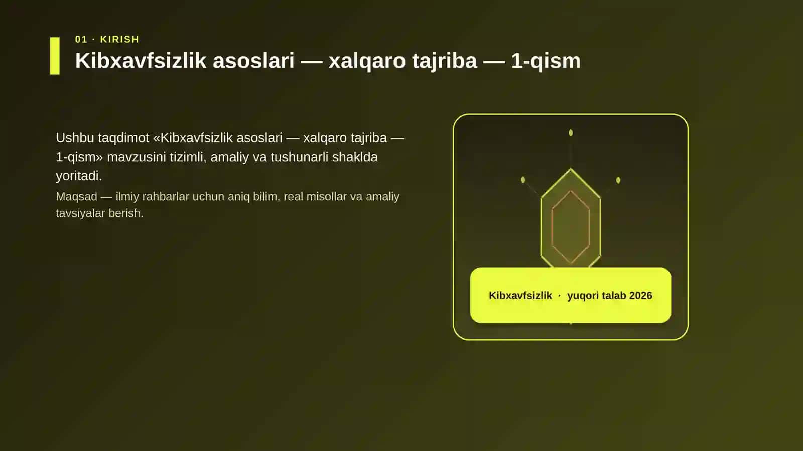 Kibxavfsizlik asoslari — xalqaro tajriba — 1-qism 3