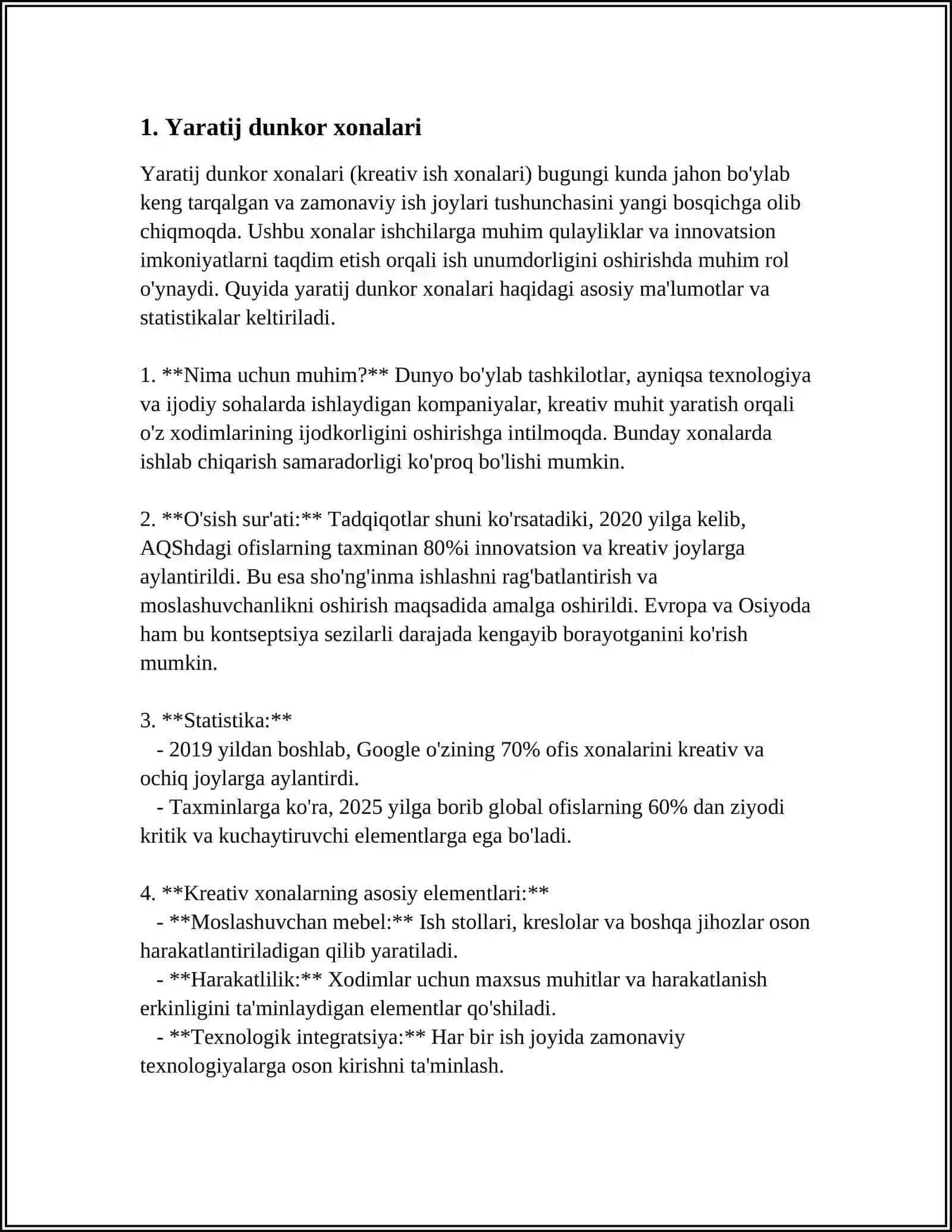 Yaratij dunkor xonalari 3