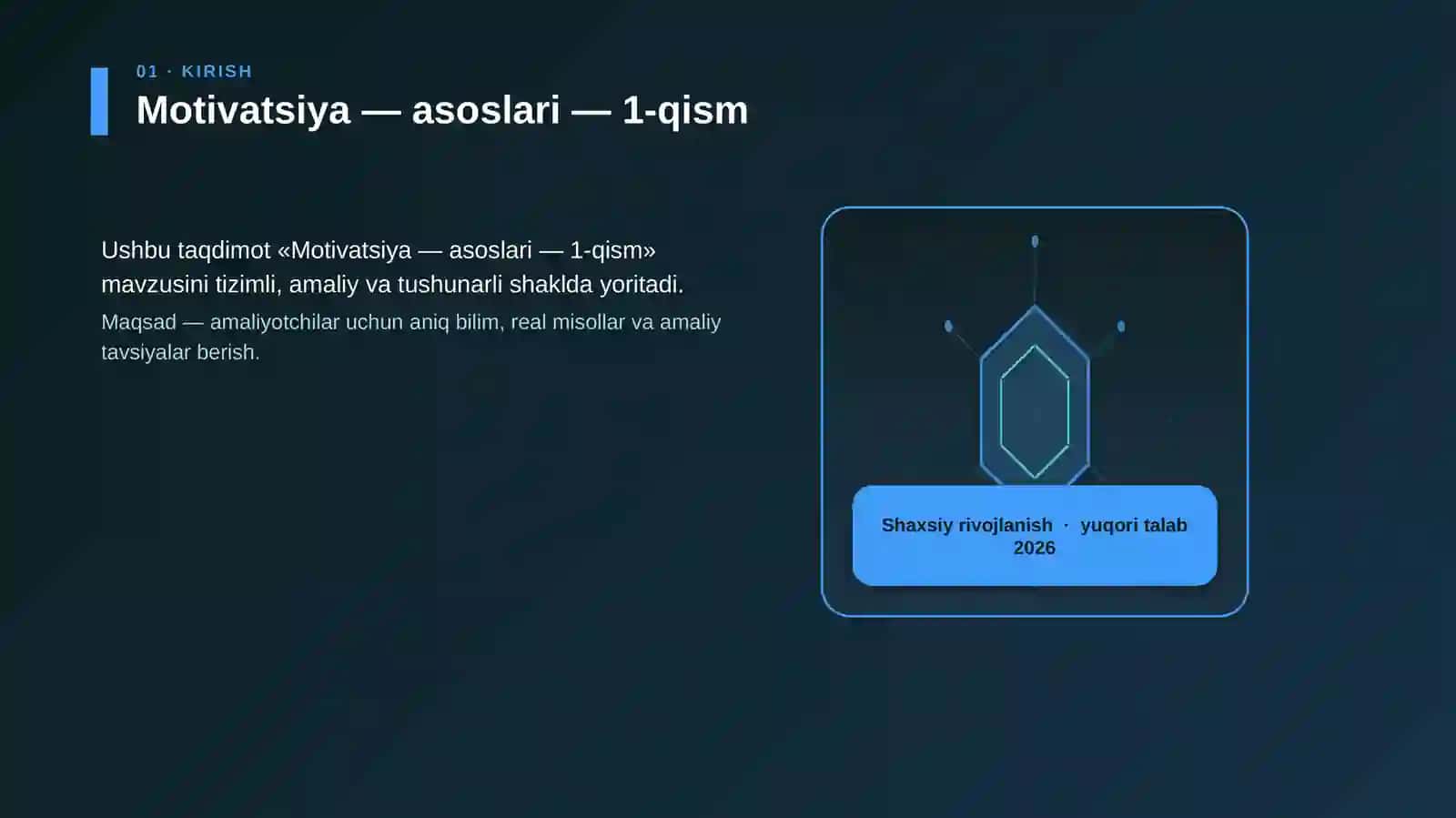 Motivatsiya — asoslari — 1-qism 3