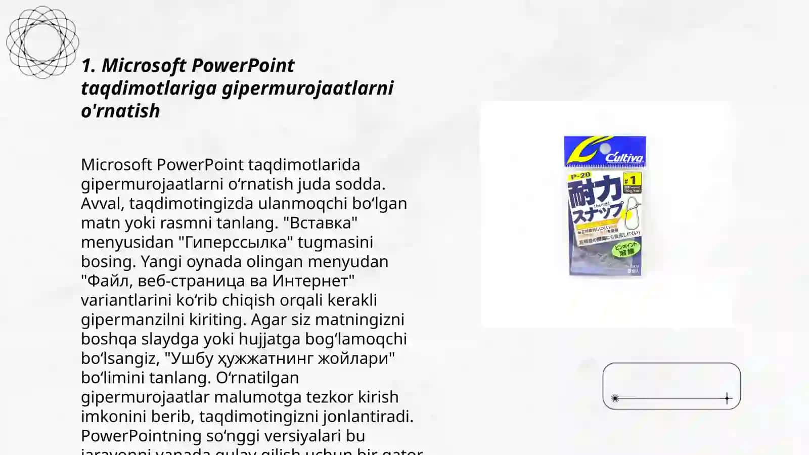 MS Power Pointda giperssilkalar o'rnatish 3
