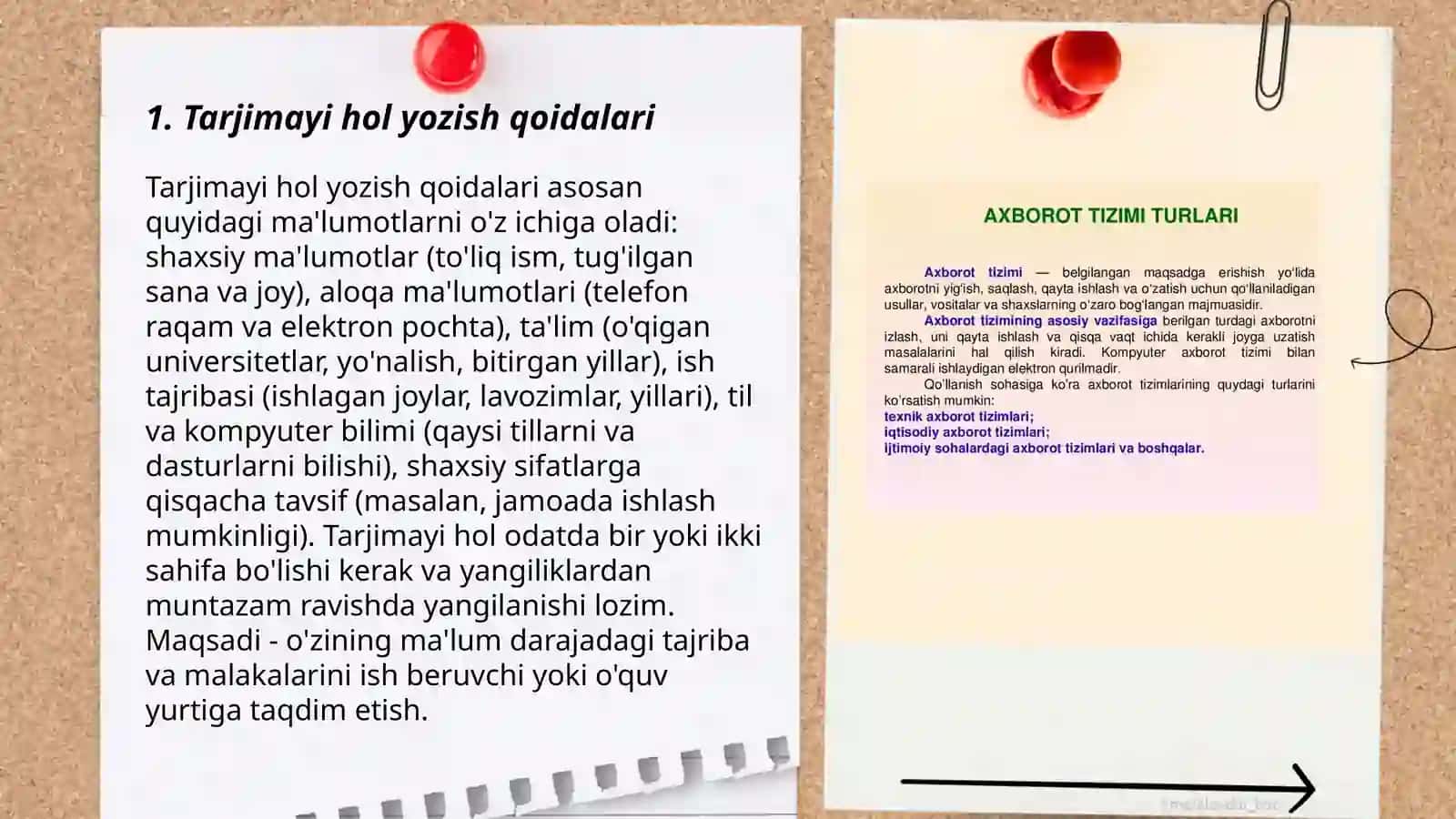 Tarjimayi hol yozish qoidalari 3