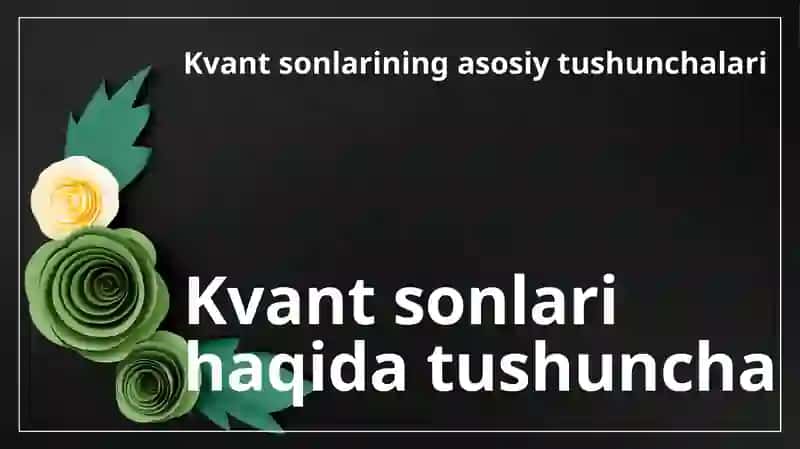 Kvant sonlari 3