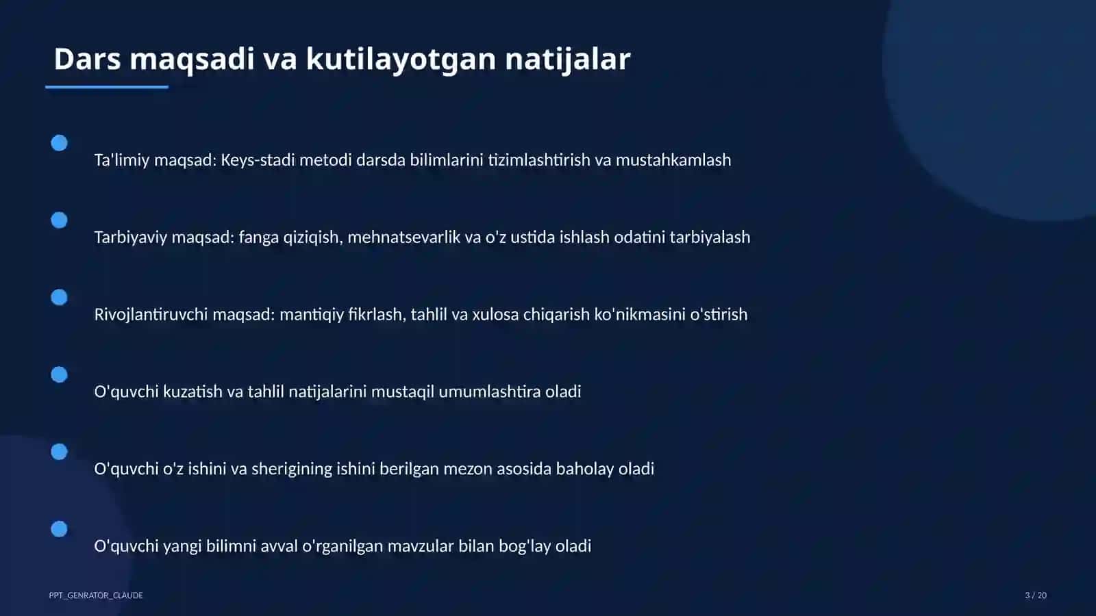 Keys-stadi metodi darsda 3