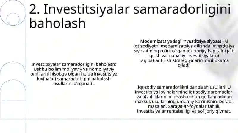 Iqtisodiyotni Modernizatsiylash Sharoitida Investitsiya Siyosati 3