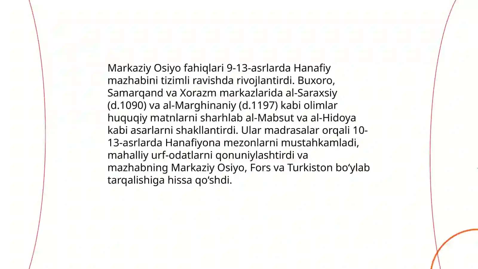 Hanafiy mazhabi rivojida Markaziy Osiyo fahiqlarining roli va hissasi 3