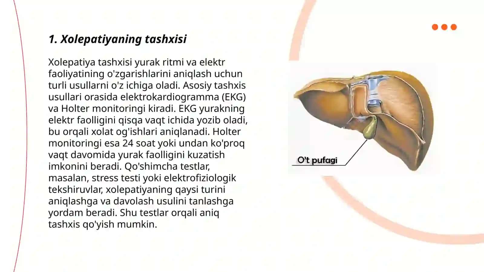 Xolepatiyalar. Oʻt chiqaruv yoʻllarining funksional yetishmovchiligi 3